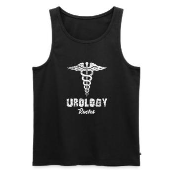 Urologist female urology urinary system gift - Men's Premium Organic Tank Top - black - Front - AI Model Male 178 light (178cm)