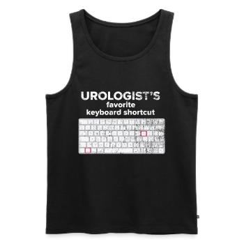 Urologist urology female doctor computer keyboard gift - Men's Premium Organic Tank Top - black - Front - AI Model Male 178 light (178cm)