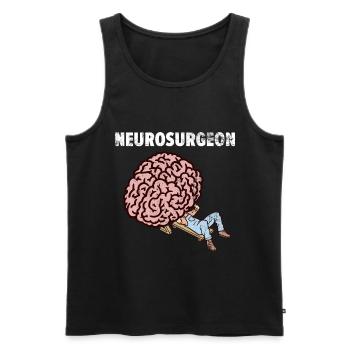 Neurosurgery Brain Surgeon Doctor Gift - Men's Premium Organic Tank Top - black - Front - AI Model Male 178 light (178cm)