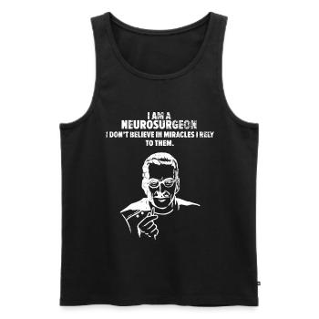 Neurosurgeon Brain Doctor Neurosurgery - Men's Premium Organic Tank Top - black - Front - Michal (187cm)