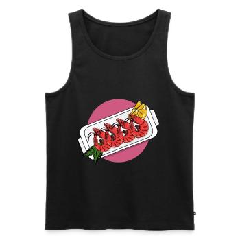 shrimp - Men's Premium Organic Tank Top - black - Front - Michal (187cm)