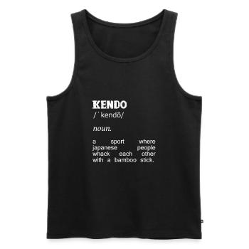 Kendo Japan - Men's Premium Organic Tank Top - black - Front - AI Model Male 178 light (178cm)