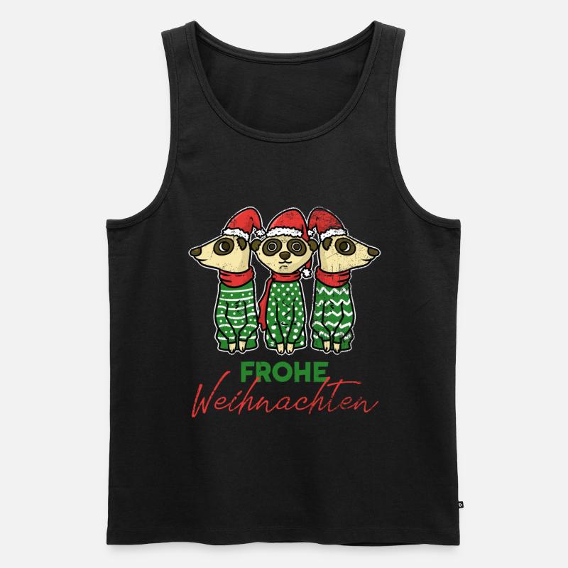 Erdmännchen Clan Weihnachten Weihnachtsmann - Männer Premium Bio Tank Top - Schwarz