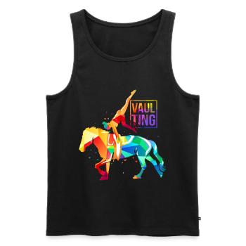 Horse vaulting - Men's Premium Organic Tank Top - black - Front - Michal (187cm)