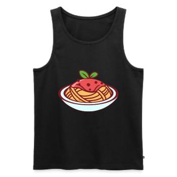 Spaghettis - Débardeur bio Premium Homme - noir - Devant - Michal (187cm)