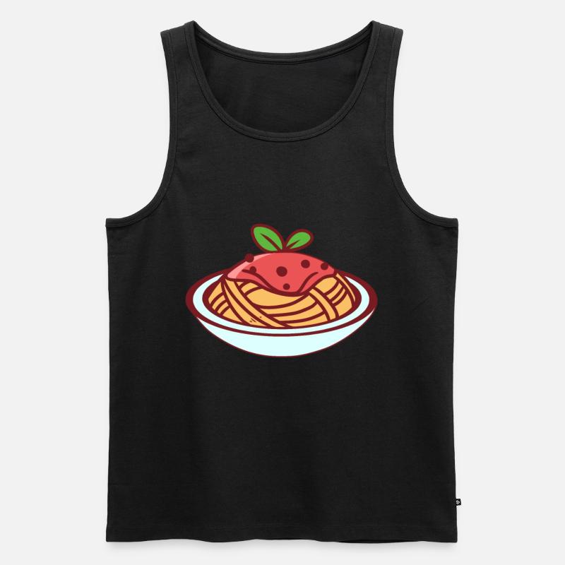 Spaghetti Nudeln - Männer Premium Bio Tank Top - Schwarz