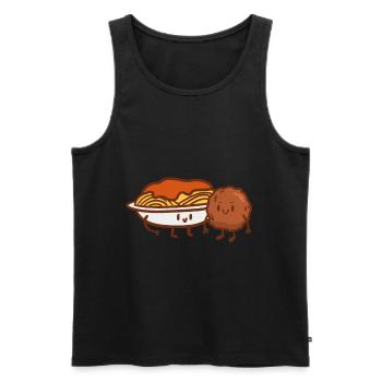 Spaghettis - Débardeur bio Premium Homme - noir - Devant - Michal (187cm)