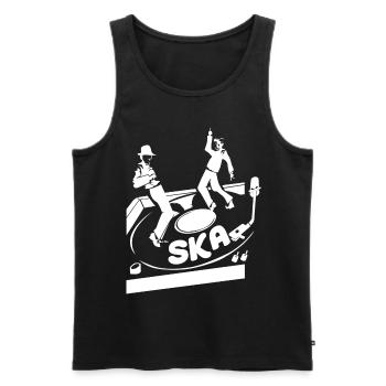 Ska Musik Genre - Männer Premium Bio Tank Top - Schwarz - Vorne - AI Model Male 178 light (178cm)