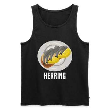 Poisson de hareng - Débardeur bio Premium Homme - noir - Devant - Michal (187cm)