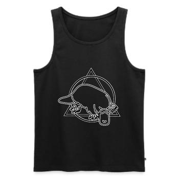 platypus - Men's Premium Organic Tank Top - black - Front - AI Model Male 178 light (178cm)