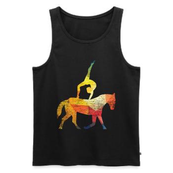Gymnastique équestre - Débardeur bio Premium Homme - noir - Devant - Michal (187cm)