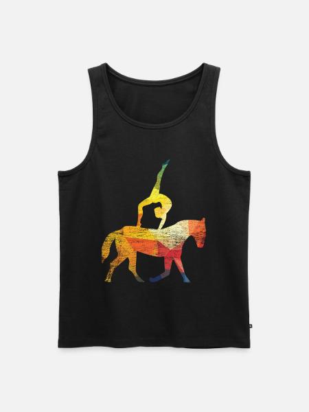 Vaulting equestrian gymnastics - Men's Premium Organic Tank Top - black