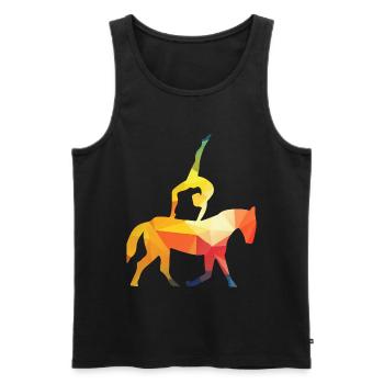 Gymnastique Vaulting Equestre - Débardeur bio Premium Homme - noir - Devant - Michal (187cm)