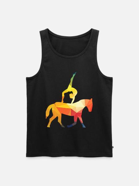 Vaulting Gymnastics Equestrian - Men's Premium Organic Tank Top - black