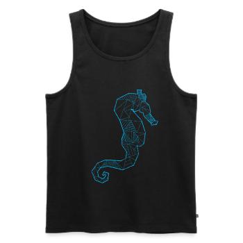 Seepferdchen Ozean Fisch Geschenk - Männer Premium Bio Tank Top - Schwarz - Vorne - AI Model Male 178 light (178cm)