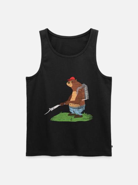Exterminator bear plague - Men's Premium Organic Tank Top - black