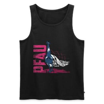 Peacock peahen bird - Men's Premium Organic Tank Top - black - Front - AI Model Male 178 light (178cm)