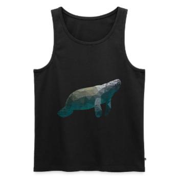 Sea cow marine fauna sea - Men's Premium Organic Tank Top - black - Front - AI Model Male 178 light (178cm)