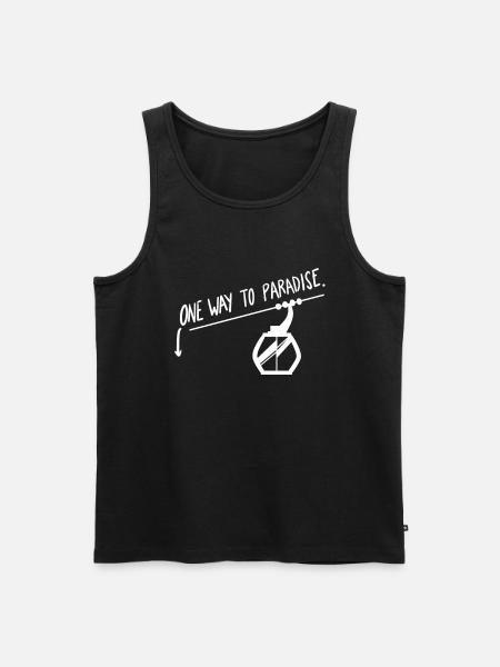 Snowboarding ski lift - Men's Premium Organic Tank Top - black