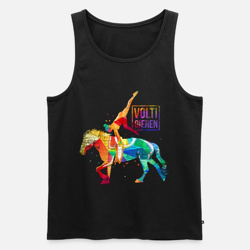 Voltigieren Pferd Geschenk - Männer Premium Bio Tank Top - Schwarz