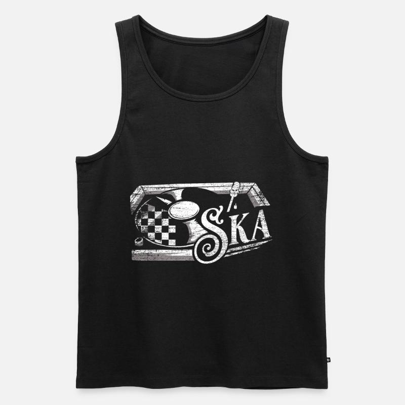 Ska Reggae Geschenk - Männer Premium Bio Tank Top - Schwarz