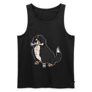 Berner Sennenhund - Männer Premium Bio Tank Top - Schwarz - Vorne - AI Model Male 178 light (178cm)