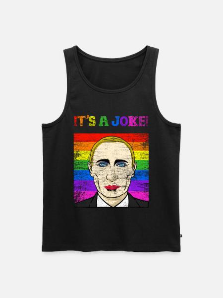 Putin joke politician gift - Men's Premium Organic Tank Top - black