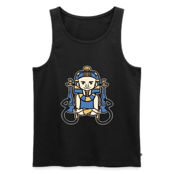 Cadeau de dieu pharaon - Débardeur bio Premium Homme - noir - Devant - AI Model Male 178 light (178cm)