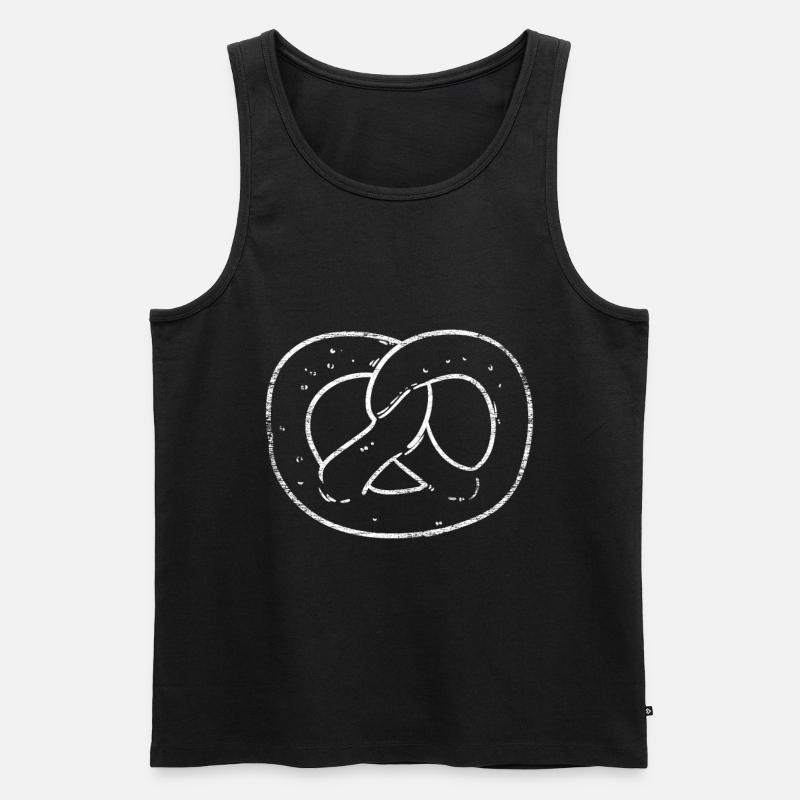 Brezel Geschenk - Männer Premium Bio Tank Top - Schwarz