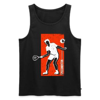 Speedminton - Débardeur bio Premium Homme - noir - Devant - AI Model Male 178 light (178cm)