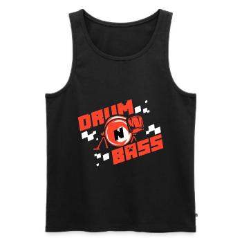 Drum n Bass - Débardeur bio Premium Homme - noir - Devant - AI Model Male 178 light (178cm)