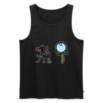 Ameise - Männer Premium Bio Tank Top - Schwarz - Vorne - AI Model Male 178 light (178cm)