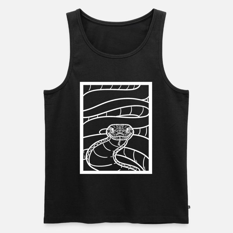 Python - Männer Premium Bio Tank Top - Schwarz