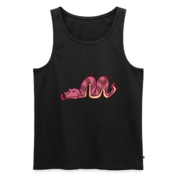 python - Men's Premium Organic Tank Top - black - Front - AI Model Male 178 light (178cm)