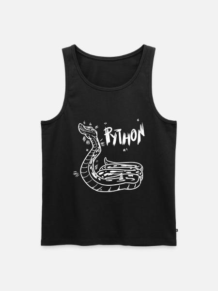 Python - Männer Premium Bio Tank Top - Schwarz
