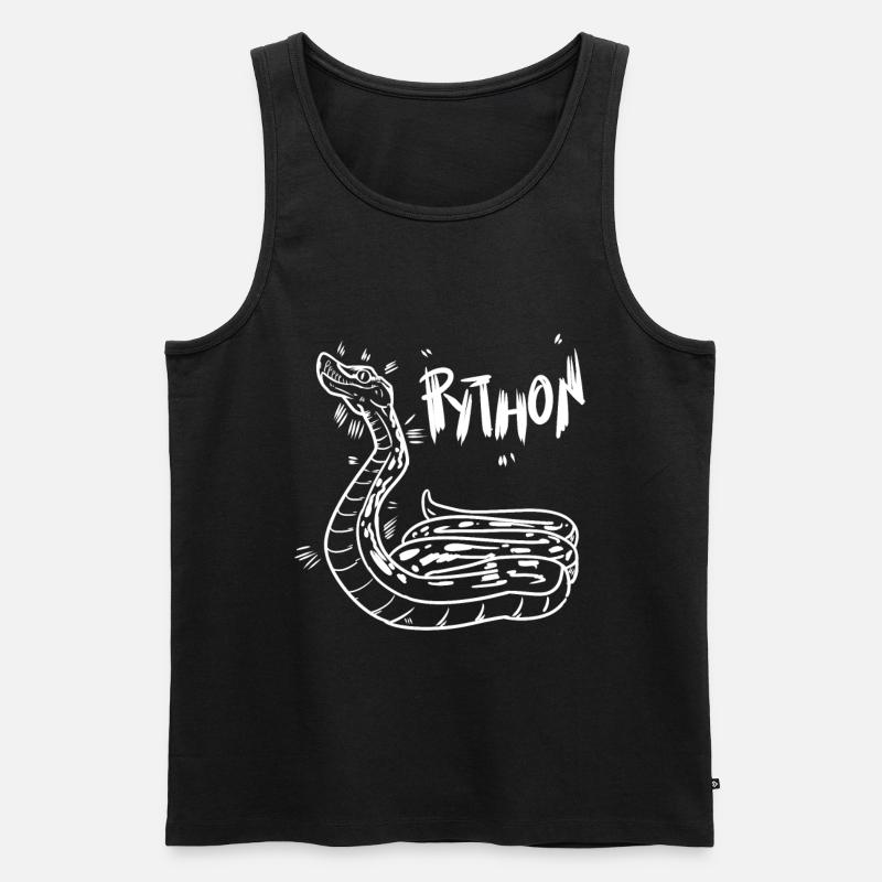 Python - Männer Premium Bio Tank Top - Schwarz