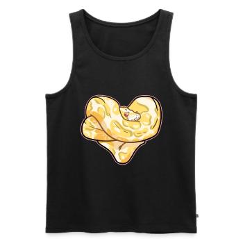 Python heart - Men's Premium Organic Tank Top - black - Front - Michal (187cm)