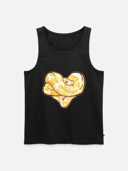 Python Herz - Männer Premium Bio Tank Top - Schwarz