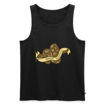 python - Men's Premium Organic Tank Top - black - Front - AI Model Male 178 light (178cm)