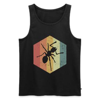 Ameise - Männer Premium Bio Tank Top - Schwarz - Vorne - AI Model Male 178 light (178cm)