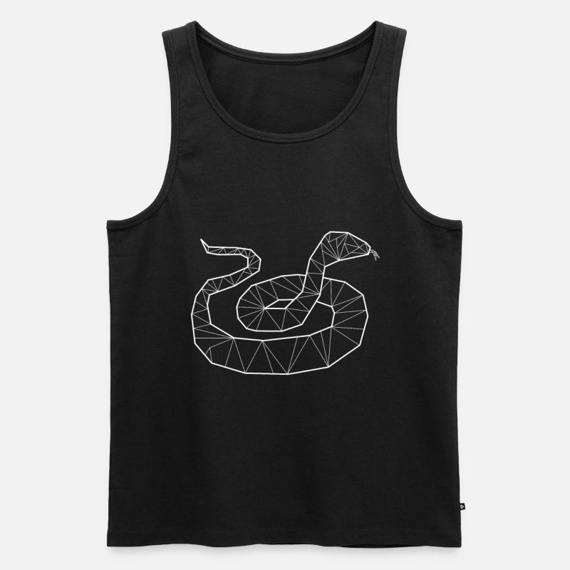 Python geometrische - Männer Premium Bio Tank Top - Schwarz