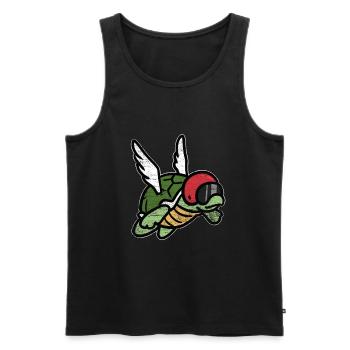turtle - Men's Premium Organic Tank Top - black - Front - Michal (187cm)
