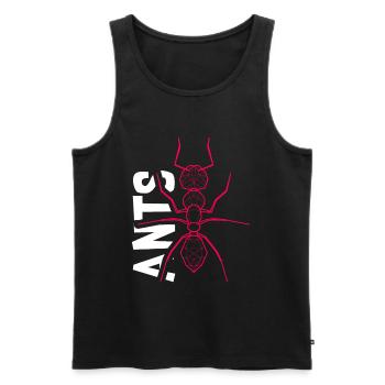 Ameise - Männer Premium Bio Tank Top - Schwarz - Vorne - AI Model Male 178 light (178cm)