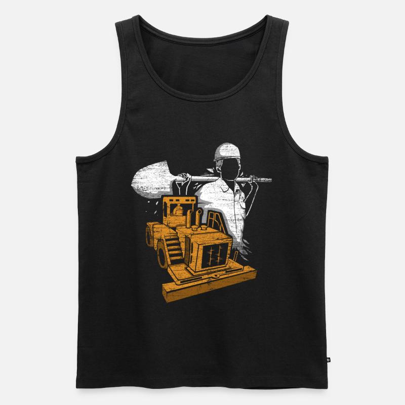 Straßenbauer Straße Geschenk - Männer Premium Bio Tank Top - Schwarz