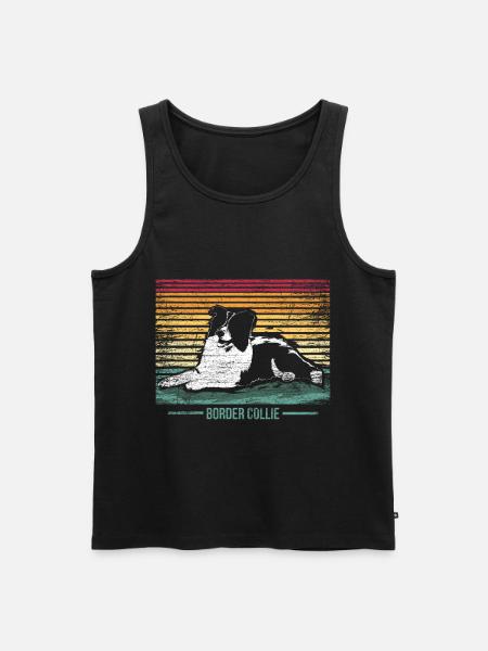 Border Collie - Men's Premium Organic Tank Top - black