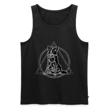 Border collie gift - Men's Premium Organic Tank Top - black - Front - Michal (187cm)