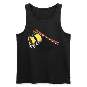 Diabolo - Männer Premium Bio Tank Top - Schwarz - Vorne - Michal (187cm)