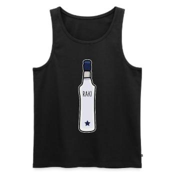 Raki - Men's Premium Organic Tank Top - black - Front - AI Model Male 178 light (178cm)