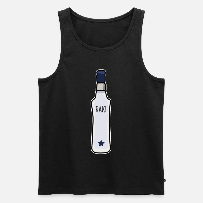 Raki - Männer Premium Bio Tank Top - Schwarz