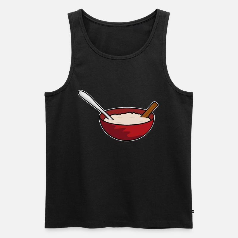 Reispudding - Männer Premium Bio Tank Top - Schwarz